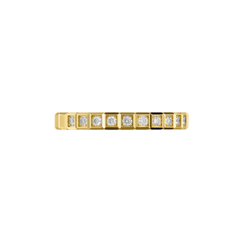 Ice Cube  Yellow Gold Ring - 2