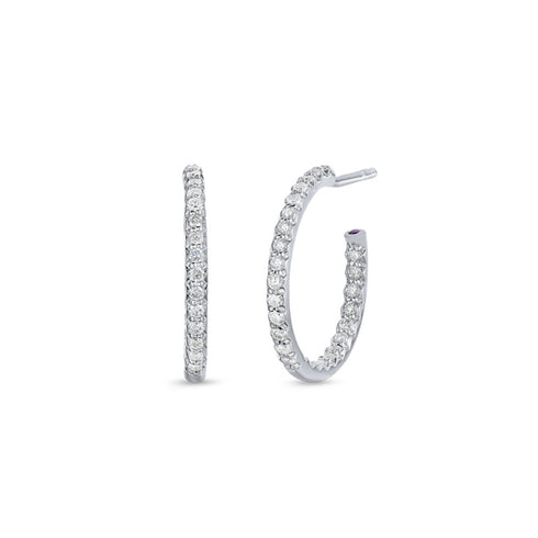 The Perfect Diamond Hoop® Classic Inside Outside Open Back Earrings - 1