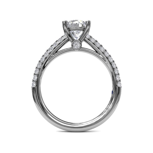 Double Row Diamond Engagement Ring - 2