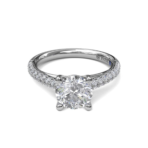 Double Row Diamond Engagement Ring - 3