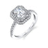 Emerald Cut Double Halo Engagement Ring - Claudia - 1