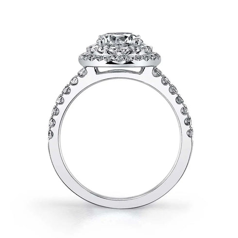 Emerald Cut Double Halo Engagement Ring - Claudia - 2