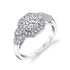 Round Cut Modern Vintage Engagement Ring - Francesca - 1