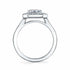 Emerald Cut Modern Vintage Halo Engagement Ring - Cassie - 2