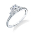 Classic Three-Stone Round Diamond Pavé Ring - 1