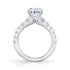 Round Brilliant Graduated Diamond Engagement Ring in White Gold - 2