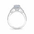 Emerald Cut Three-Stone Engagement Ring with Tapered Baguettes - 2