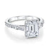 Emerald Cut Three-Stone Engagement Ring with Tapered Baguettes - 3