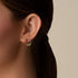 Amalfi Burst Rainbow Sideways Mini Hoops - 2