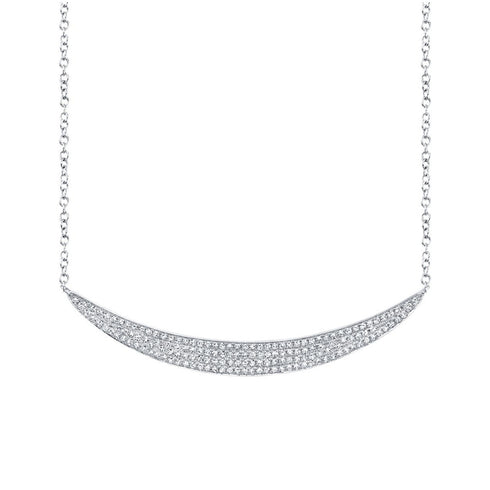 Kate 0.42ct Diamond Pave Crescent Necklace - 1