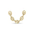 14k Gold Double Stud Small Mariner Chain Earring - 1