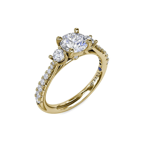 Classic Three Stone Engagement Ring - 1