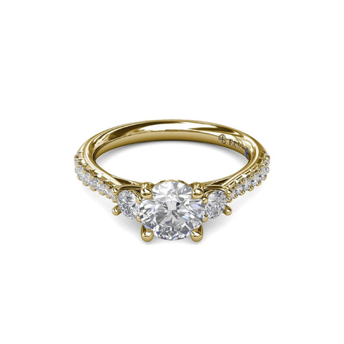 Classic Three Stone Engagement Ring - 3