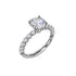Contemporary Round Diamond Solitaire Engagement Ring With Diamond Band - 1
