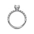Contemporary Round Diamond Solitaire Engagement Ring With Diamond Band - 2