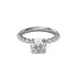 Contemporary Round Diamond Solitaire Engagement Ring With Diamond Band - 3