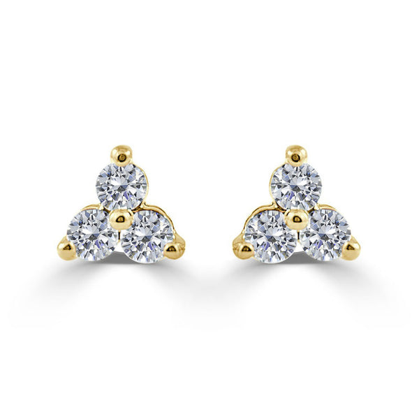 14k Gold & Diamond Stud Earrings - 0.96ct - 1