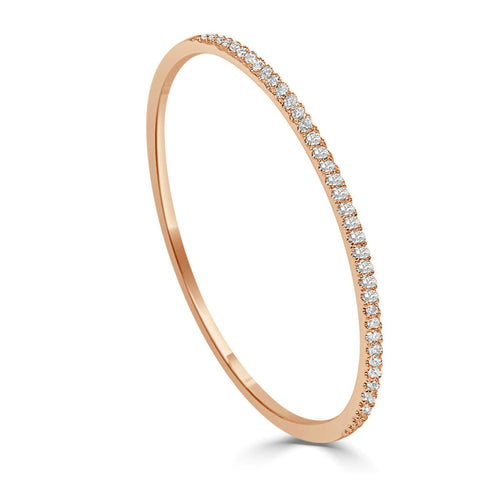 14k Gold & Diamond Bangle - 0.90ct - 1
