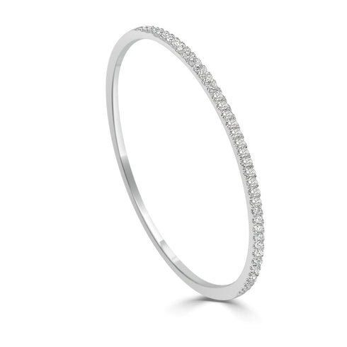 14k Gold & Diamond Bangle - 0.90ct - 1
