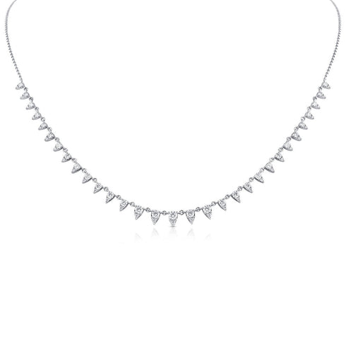 14k Gold & Diamond Dangle Necklace - 2.32ct - 1