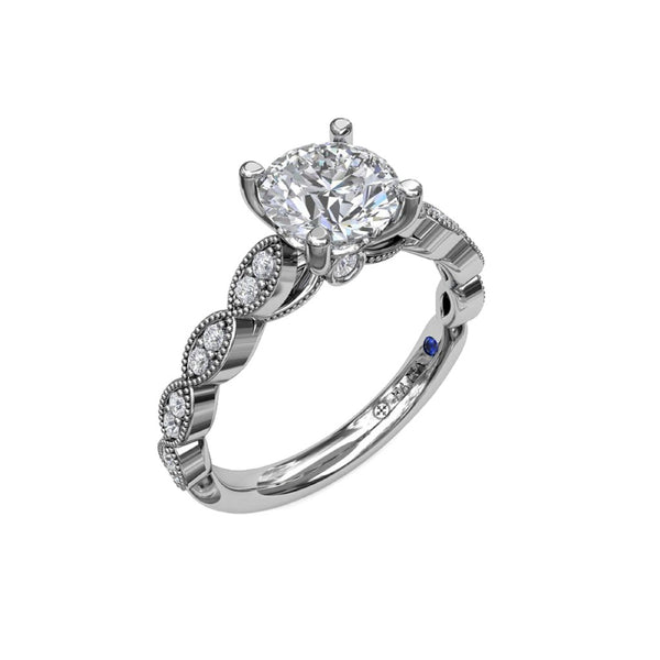 Vintage Marquise Accent Engagement Ring - 1