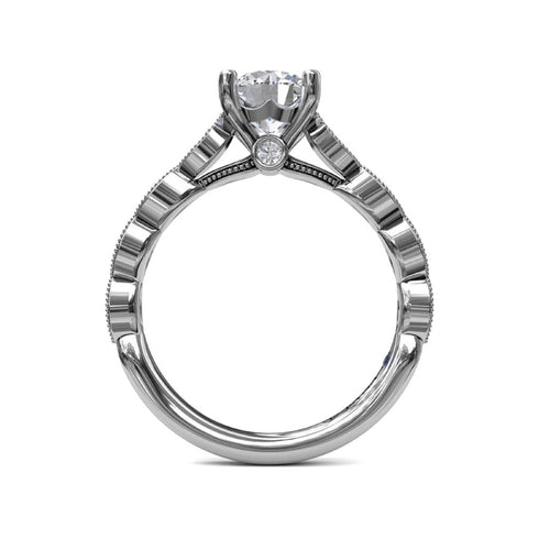 Vintage Marquise Accent Engagement Ring - 2