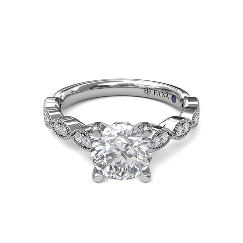Vintage Marquise Accent Engagement Ring - 3