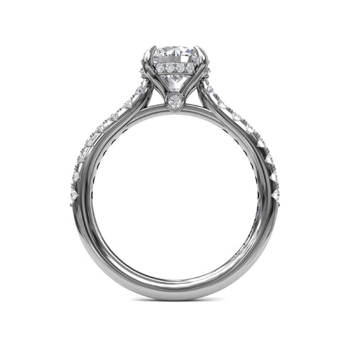 Classic Round Cut Solitaire With Hidden Halo - 2