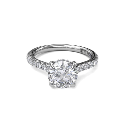 Classic Round Cut Solitaire With Hidden Halo - 3