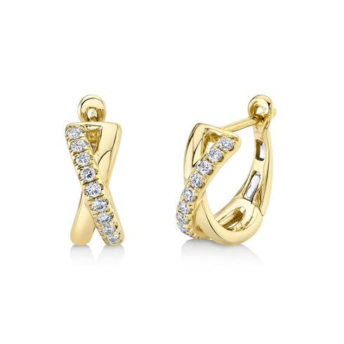Eternal 0.40ct Diamond "X" Huggie Earring - 1