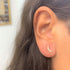14k Gold & Diamond Moon Stud Earrings - 0.11ct - 2