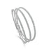 14K Gold & Diamond 3-Row Flexible Bangle - 2.85ct - 2