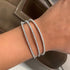 14K Gold & Diamond 3-Row Flexible Bangle - 2.85ct - 3