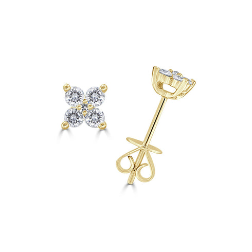 14k Gold & Diamond Stud Earrings - 0.32ct - 1