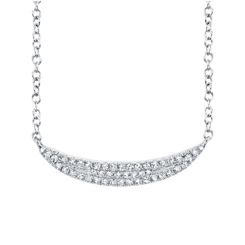 Kate 0.11ct Diamond Pave Crescent Necklace - 1