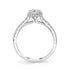 Round Diamond Hidden Halo Pavé Engagement Ring in White Gold - 2