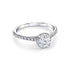 Round Diamond Hidden Halo Pavé Engagement Ring in White Gold - 3
