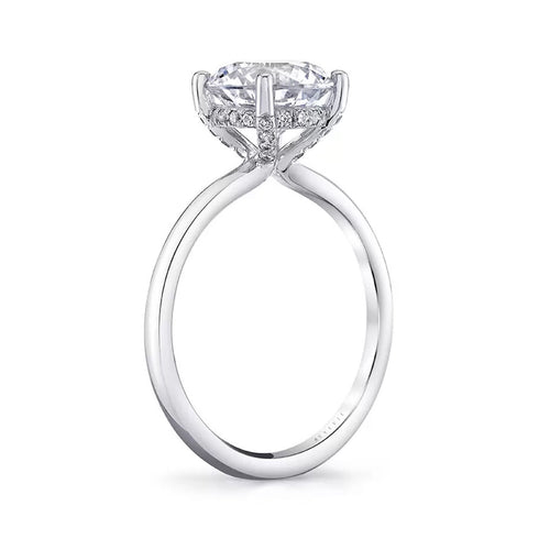White Gold Round Diamond Solitaire Engagement Ring - 2
