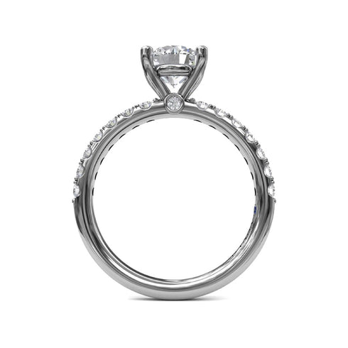 Classic Pave Round Cut Engagement Ring - 2