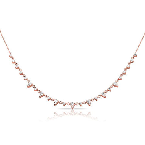 Diamond Pear Station Necklace - 1
