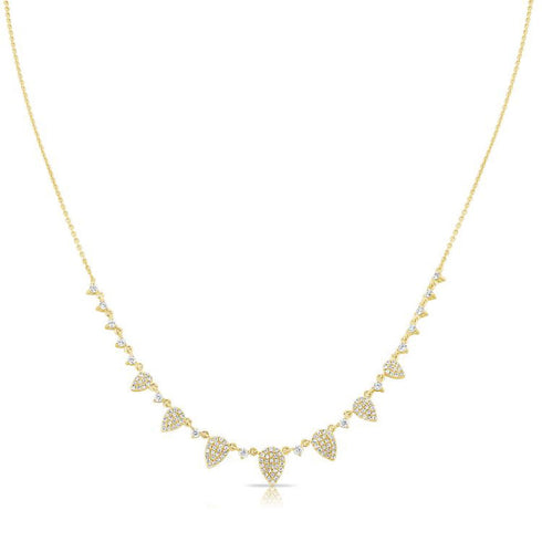 Diamond Pear Station Necklace - 1