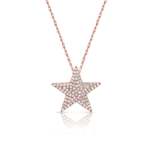 14k Gold & Diamond Star Necklace - 0.31ct - 1