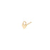14k Itty Bitty Heart Padlock Stud - 1