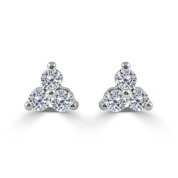 14k Gold & Diamond Stud Earrings - 0.50ct - 1