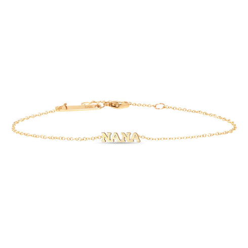 14k Itty Bitty NANA Bracelet - 1