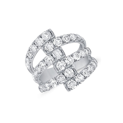 Diamond Multi Row Ring - 1