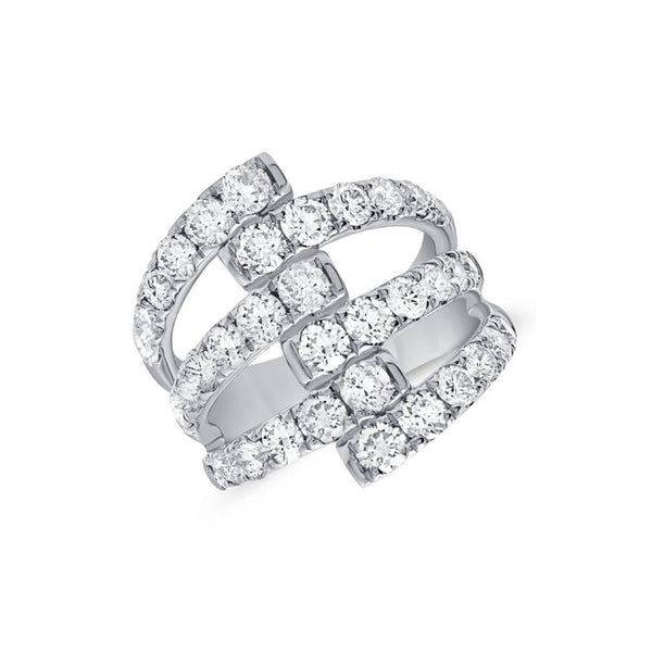 Diamond Multi Row Ring - 1