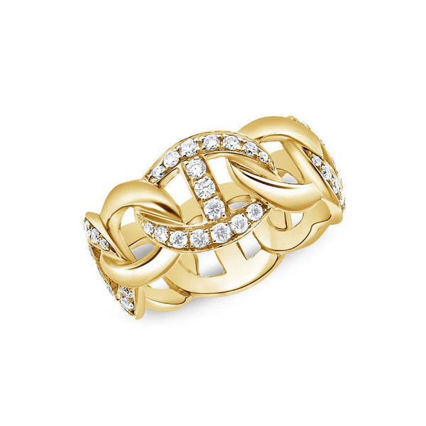 Diamond Mariner Link Chain Ring - 1