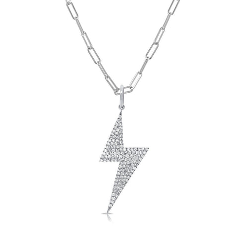 14k Gold & Diamond Lightning Bolt Charm- 0.41 ct. - 2