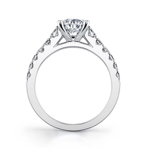 Round Cut Classic Diamond Engagement Ring - Luna - 2